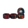 Teak Tuning Apex 61D Urethane Fingerboard Wheels - Slim Bowl Shaped, 7.5mm Diameter - ABEC-9 Stealth Bearings - Made in The USA - Tie Dye Swirl Colorway