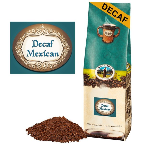 Mystic Monk Coffee: Decaf Mexican Ground Coffee (Swiss Water Process 100% Arabica Coffee) - 12oz