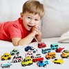 DUNRIOG 18 Pack Assorted Pull Back Cars and Airplanes Toy Set, Mini Die-cast Metal Friction Powered Vehicles Toy for Kids Boys Girls