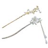 ZAYOIZY 2pcs Hair Bun Chopsticks Metal Hair Sticks Sturdy Alloy Hairpin Decorative Hair Styling Sticks Winging Ornament Hairpin with Dangles