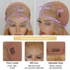 SOKU 13x4 Lace Front Wigs 32 Inch Long Straight Synthetic Wigs with Baby Hair Free Part Strawberry Honey Blonde Lace Frontal Wigs Pre Plucked for Women Girls Cosplay Gift