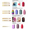 Beaute Galleria Bundle 50 Pieces Nail Art Tool Kit with Pouch - 5 Pieces Dotting Tool Marbleizing Pen (10 Sizes), 15 Pieces Acrylic Gel Detailing Painting Brushes Liners, 30 Pieces Striping Tapes