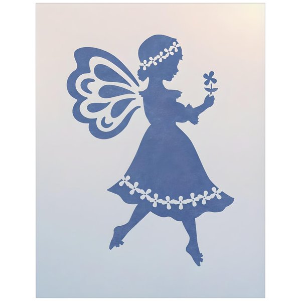 Fairy Folk Art 1 Stencil - 5" x 7" Children Kids Drawing Sidewalk Chalk Washable Plastic Fun Art DIY Template Reusable Laser Cut Mylar Template for Painting Home Decor DIY Crafts - The Artful Stencil