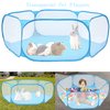 Hamster Foldable Exercise Playpen, Breathable and Transparent Pet Playpen, Indoor/Outdoor Cage Small Animal Fence for Syrian Hamster Rats Chinchillas Rabbit Guinea Pigs Gerbils Hedgehogs Reptiles