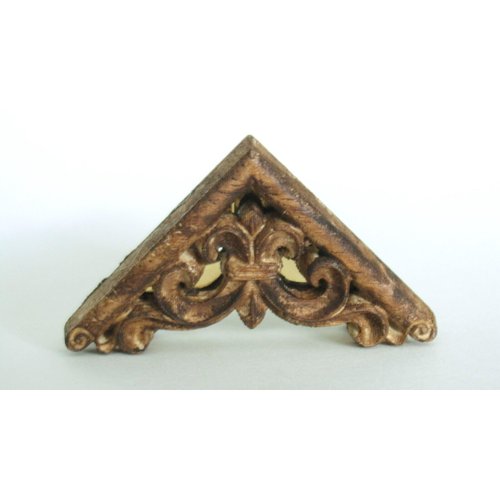 Real triangle wood and metal hair claw clip for fine thin hair (Primary color: Light wood)