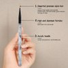 Nail Art Brushes Set, YIHUELE Nail Art Design Painting Tools with Nail Extension Gel Brush, Nail Art Liner Brush for Gel Polish Manicure Salon DIY at Home (White and black)