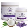 Pure & Coco Moisturizing Exfoliator: Organic Coconut Oil & Lavender, Skincare Beauty Scrub - Moisturizer for Face, Body, Facial Exfoliator & Shaving Oil, Sugar Exfoliant - Dry & Eczema Skin (27.8oz)