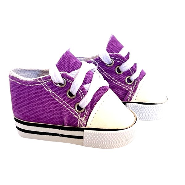MBD Canvas Sneakers Doll Shoes Fits 18 Inch Dolls and Kennedy and Friends Dolls- 18 Inch Doll Shoes (Dark Purple)