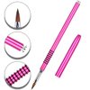 LEQ 1Pcs Kolinsky Acrylic Nail Brush Size 4 Non-slip 3D Nail Art Brush Red