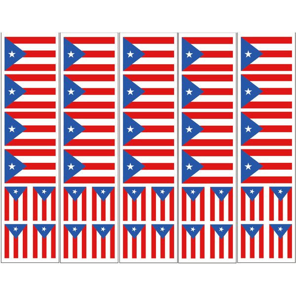 40 Puerto Rico Flag Tattoos, Parade & Party Favors