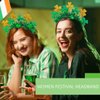 Coridy St. Patrick's Day Headbands Big Shamrock Hairbands Green Clover Headpiece Glitter Sequins Festive Parade Costume Party Hair Accessories for Women Girls