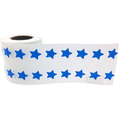 Blue Star Shape Stickers 0.50 Inch 1,000 Adhesive Labels