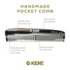 Kent R7T Double Tooth Hair Pocket Comb, Small Fine/Wide Tooth Comb For Hair, Beard and Mustache, Coarse/Fine Hair Grooming Comb for Men, Women and Kids. Saw Cut Hand Polished. Handmade in England