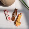minkissy Cartoon Cute Hair Clips 5pcs Animal Hair Barrettes For Girls Lovely Cat Dog Acrylic Alligator Hairgrip Hair Decorative Headwear Girls Hair Accessories（Random Style）