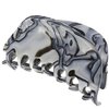 Camila Paris CP2958 French Hair Ponytail Holders Ties, Flower, Handmade, Gray, Strong Hold Grip Hair Clips for Women, No Slip and Durable Styling Girls Hair Accessories, Made in France
