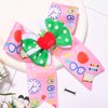 Bow Hair Clips Back to School Hair Bow Apple Hair Bows Clips Grosgrain Hairgrips Alligator Clips for First Day of School Hairpin Kindergarten Students Hair Accessories 1PCS(Red Pink)