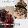 6 Pieces Spiral Lock Hair Tie Dreadlock Accessory Hair Bands Iron Wire Embedded Ponytail Holders Long Dreadlock Hair Tie Spiral Bendable Loc Tie for Women Men Thick Curly Hair(Black, Gray, Brown)