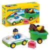 Playmobil 1.2.3 Car with Horse Trailer