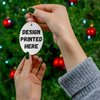 Funny Labrador Retriever White Cream Lying Personalized Name Gifts 2025 Christmas Tree Ornaments Oval Ceramic