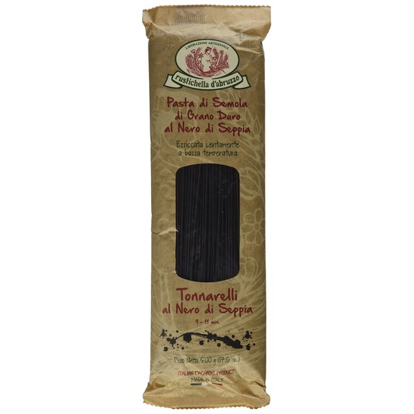 Rustichella D'abruzzo Durum Wheat Squid Ink Tonnarelli Pasta - 17.6 Oz (2 Pack)