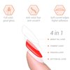 Wekcekcek Semi Cured Gel Toenail Strips, 32 Snow White Toenail Stickers Pedicure Strips Salon Quality Nail Wraps with Nail File & Wood Stick(UV/LED Lamp Required)