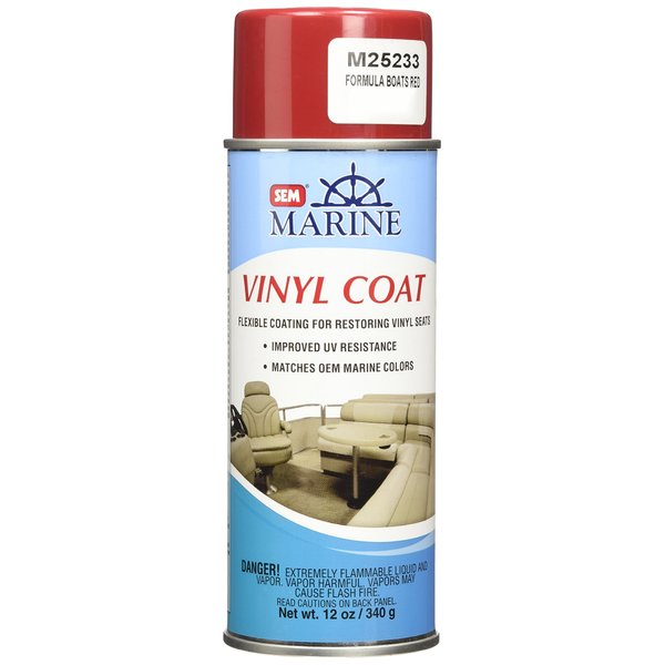 SEM M25233 Formula Boat Red Marine Vinyl Coat - 12 oz.