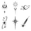 INKARTLINK Tattoo Tech, 6 Sheets Medium Semi Permanent Tattoo, Adult Art Design Temporary Tattoos, Lasts 1-2 Weeks, Waterproof, Realistic Look, No Adhesive, No Reflection (starry night series)
