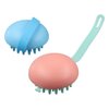 Pokinge 2Pcs Hair Scalp Massager Shampoo Scrubber Brush,Wet & Dry Scalp Shower Massage Brush Silicone Scalp Brush for Adults,Children and Pets