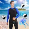 COPOZZ Diving Skin, Men Women Youth Thin Wetsuit Rash Guard- Full Body UV Protection - for Diving Snorkeling Surfing Spearfishing Sport Skin (Black/Navy-Blue, Medium for Men)