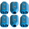E-Z-TY 3/16 Inch Reusable Rope Clamps - SIX (6) Pack Size (Blue)