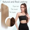 S-noilite Claw Clip Ponytail Extension Human Hair #1B Natural Black Real Remy Human Hair Ponytail Extension 18inch Long Straight Hair Pony Tails Hair Extensions For Women 115Grams