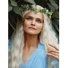 SWEETV Fairy Leaf Crowns for Women Elven Princess Tiara Flower Elf Headpiece for Cosplay Halloween Costume Photoshoot Wedding