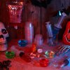 Uiifan 120 Pcs Halloween Party Supplies Blood Bags for Drinks Jelly Syringes 2 Oz Jell Shot Cups with Lids Pill Candy Bottles Vampire Drink Pouches Containers for Zombie Props Nurse Party Decorations
