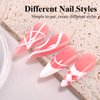 Imtiti Nail Art Liner Gel Polish,1 Pcs 8ml Classic White French Tip Gel Liner Nail Polish Soak off UV LED Gel Polish Liner Salon Manicure Swirl Nail Design