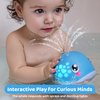Lalalark Baby Bath Toy Whale Sprinkler, Color-Changing Light-Up Water Toy, 4 Modes, IPX7 Waterproof, 120 Min Fun with 3 AAA Batteries, Vibrant Lights, Gift for Babies & Toddlers 6M+
