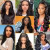 QTHAIR 14A Grade Brazilian Virgin Body Wave Hair (12 14 16,300g/10.5OZ,Natural Black)100% Unprocessed Brazilian Body Wave Virgin Human Hair Extensions Body Wave Brazilian Human Hair for All Women