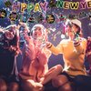 TaoBary 5 Pcs Happy New Year Banner Neon Happy New Year Garland Banner Glow in the Dark New Years Eve Party Decorations Neon Glow Party Supplies for 2025 New Year Party