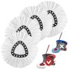 Spin Mop Replacement Head, Spin Mop Refill for Ocedar EasyWring 1 Tank System, Microfiber Mop Replace Heads, Deep Clean, Machine Washable and Easy to Replace, 4 Pack