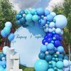GRESAHOM Blue Balloons Arch Kit, Slate Teal Blue Royal Blue Turquoise Balloons Garland Kit, Ocean Theme Birthday Party Decorations, Under The Sea Balloon Arch for Boys Baby Shower Party Supplies