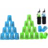SEISSO Stack Cups, Stacking Cup Set Classic Stack Training Game Toys for Kids Boys Girls Stacking Cups (12 Pack Blue + 12 Pack Green)