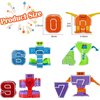 Liberty Imports 15 PCS Number Robots Transforming Toys Set - Math Counting Numerical Transform Robot Figures, Educational STEM Learning Bots for Kids