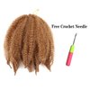 1Pack Marley Braiding Hair 8Inch Short Afro Kinky Twist Crochet Hair Braids Ombre Synthetic Fiber Hair Extensions for Women(1B-Blue)