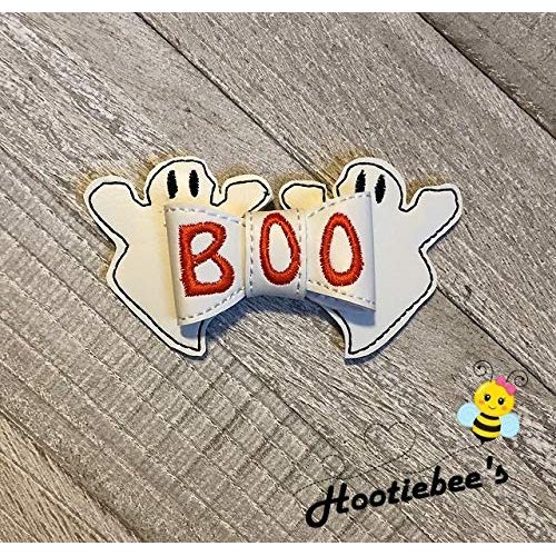 Halloween Ghost BOO Vinyl Hair Bow