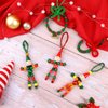 Happy makers 390PCS Christmas Crafts Create Your Own Bead Elves DIY Beads Ornaments Kits Christmas Tree Decoration Include Candy Cane,Wreath,Elf,Xmas Holiday Gifts Decor Party Decorations Supplies