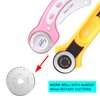 12 Pieces Rotary Cutter Blades Replacement Rotary Blades Round Trimmer Refill Blades in 45 mm Compatible with Fiskars Olfa Rotary Cutter for Quilting Cutting Sewing Crafts, 8 Types
