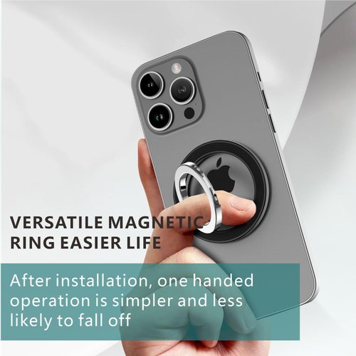 Jawmug Upgraded Magnetic Phone Ring Holder for MagSafe, Magnetic Cell Phone Grip Stand Finger Ring Kickstand, Adjustable Stand for iPhone 15/14/13/12 Series, Android, MagSafe Accessories