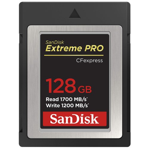 SanDisk 128GB Extreme PRO CFexpress Card Type B - SDCFE-128G-GN4NN, Silver