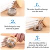 HINZIC 2PCS Nail Brushes Washing Cup Cleaner Mesh Acrylic liquid Powder Removal Dappen Dish with Lid Portable Nail Art Brush Washer Tool for Glitter Sequins