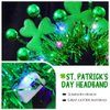 GORTIN Light up St Patrick's Day Headband LED Shamrock Hair Band Green Irish Headband Rave Party Costume Headwear Hair Accessories for Women and Girls