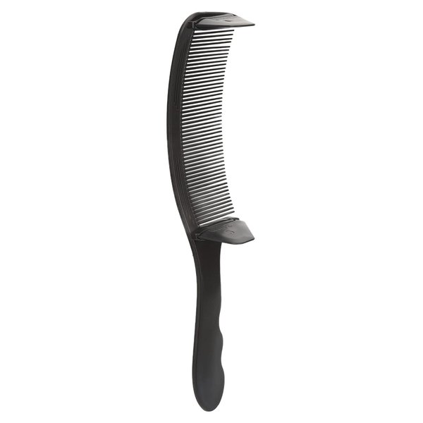 Curved Barber Clipper Comb Flat Top S Shape Professional Hairdressing Tool Haircut Comb (Black)